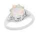 1950's Royal Crown Opal Engagement Ring in White Gold