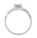 Flowing Vintage Retro Moderne Diamond Ring in 14 Karat White Gold - Illusion Setting