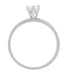 Joyful Diamonds 1/4 Carat Engagement Ring in 14 Karat White Gold - 1960's Design