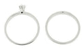 Floral Antique Finish Wedding Set in 14 Karat White Gold