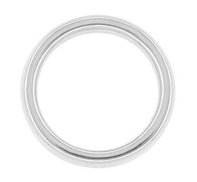 Size 4 - Women's 3 mm Heavy "Comfortable Fit" Wedding Band in 14 Karat White Gold - Item: R441 - Image: 2