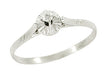 Petite Diamond Filigree Buttercup Ring in 18 Karat White Gold