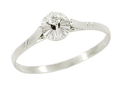 Petite Diamond Filigree Buttercup Ring in 18 Karat White Gold