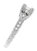 Loving Hearts 3/4 Carat Princess Cut Diamond Antique Style Engraved Platinum Engagement Ring