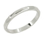 Vintage Platinum Mid Century Kaleidoscope Wedding Band - Size 6