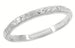 Edwardian Heirloom Roses and Evergreen Leaves Wedding Band in Platinum