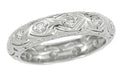 Art Deco Rivercliff Diamond Antique Wedding Band in Platinum - Size 6 1/2