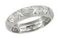 Seymour Art Deco Vintage Diamond Wedding Band in Platinum - Size 6 1/2