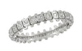 Mid Century Salisbury Vintage Diamond Wedding Band in Platinum - Size 7