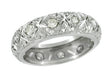 Vintage Diamond Quarryville Wedding Band - Platinum - Art Deco - Size 7