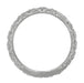 Art Deco Niantic Engraved Platinum Straightline Vintage Diamond Wedding Band - Size 9