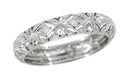 Woodmont Flowers Vintage Diamond Wedding Ring - Platinum - Size 10
