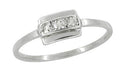 Vintage Mid Century Diamond Ring in 14 Karat White Gold