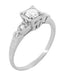 Vintage Art Deco Filigree Illusion Diamond Engagement Ring in Platinum