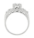 Madelyn 1950's Retro Moderne Diamond Engagement Ring in 14 Karat White Gold