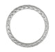 Art Deco 3mm Chevron Carved Sculptural Wheat Pattern Wedding Band in White Gold