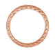 Art Deco Rose Gold 3 Sided Engraved Chevrons Wedding Band - 3mm Wide