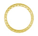 3mm Art Deco Chevron Carved Wedding Band in Yellow Gold - 10K, 14K or 18K