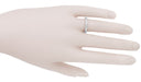 Mardi Gras Retro Carved Wedding Band in White Gold - 3mm Wide