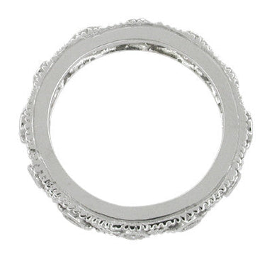 Windemere Art Deco Diamond Filigree Eternity Wedding Ring in 14 Karat White Gold - Size 6 1/2 - alternate view