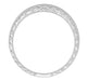 Art Deco Curved Wheat Wedding Band in Platinum