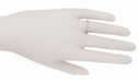 Palladium Art Deco Carved Wheat Contoured Wedding Band