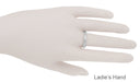 Art Deco Millgrain Edged Hand Engraved Wheat Wedding Ring in White Gold | 4mm Wide