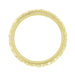 Art Deco Yellow Gold Millgrain Edged Hand Engraved Wheat Wedding Ring - 4mm Wide