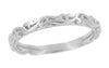 Matching r639 wedding band for Art Deco Scrolls Diamond Engagement Ring in 14 Karat White Gold