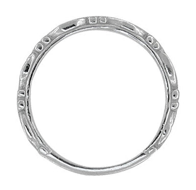 Art Deco Scrolls Wedding Band in Platinum - alternate view