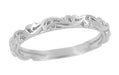 Art Deco Scrolls Wedding Band in Platinum