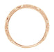 Art Deco Scrolls Wedding Band in 14 Karat Rose ( Pink ) Gold