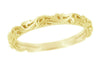 Matching r639y wedding band for 14 Karat Yellow Gold Art Deco Carved Scrolls Solitaire Diamond Engagement Ring