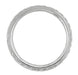 Art Deco Hand Engraved Wheat Millgrain Wedding Band in White Gold - 2.5mm Wide