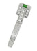 Art Deco 0.68 Carat Princess Cut Tsavorite Garnet and Diamond Engagement Ring in 18 Karat White Gold