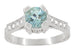 Art Deco Castle 3/4 Carat Aquamarine Engagement Ring in Platinum
