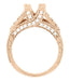 X & O Kisses 3/4 Carat Princess Cut Diamond Engagement Ring Setting in 14 Karat Rose ( Pink ) Gold