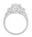 Edwardian Antique Style 1 Carat Diamond T.W. Filigree Engagement Ring in 18 Karat White Gold