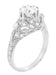 Edwardian Antique Style 1 Carat Diamond T.W. Filigree Engagement Ring in 18 Karat White Gold