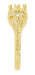 Edwardian Yellow Gold Antique Style 1.00 to 1.30 Carat Filigree Engagement Ring Mounting for a 6.3 - 7.3mm Round Stone