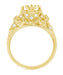 Edwardian Yellow Gold Antique Style 1.00 to 1.30 Carat Filigree Engagement Ring Mounting for a 6.3 - 7.3mm Round Stone