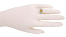 Edwardian Citrine Filigree Engagement Ring in 14 Karat White Gold - November Birthstone