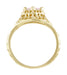 Edwardian Filigree Princess Cut Morganite Engagement Ring in 14K Yellow Gold