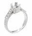 Art Deco 1/3 Carat Diamond Filigree Palladium Engagement Ring Mounting