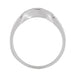 Art Deco Flowers, Wheat & Scrolls Hugger Wedding Band in Platinum
