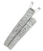 Art Deco Carved Scrolls 1/2 Carat Square Princess Cut Diamond Mount in Bridal Ring Set - 14 or 18 Karat White Gold