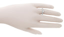 Berlan 1940's Estate Diamond Engagement Ring in 14 Karat White Gold