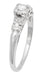 Davis Art Deco Filigree Illusion Vintage Diamond Engagement Ring in 14 Karat White Gold