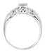 Davis Art Deco Filigree Illusion Vintage Diamond Engagement Ring in 14 Karat White Gold