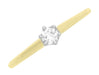 Vintage 1960's Old European Cut Solitaire Diamond Engagement Ring in 14K Two Tone Gold | 0.18 Carat